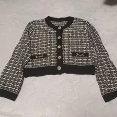 INGNI ビット付ツイードカーディガン