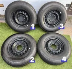 2025年製 【新車外し品】トヨタ200ハイエース 純正タイヤホイール4本セット 新車外し2022製200系ハイエース 純正ホイールタイヤ4本セット