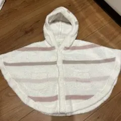 ジェラートピケ　gelatopiqué フード付きベビーポンチョ 70-80