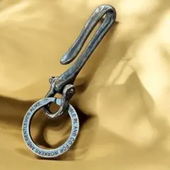 真鍮キーリング ビンテージ アンティーク レトロ　キーフック　メンズ