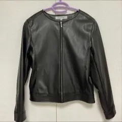 NATURAL BEAUTY BASIC　合皮　ノーカラージャケット