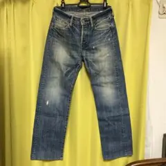 エフェクテン グランジダメージ＆リペア加工デニム /S インディゴ 