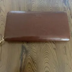 BARCOS 長財布 ラウンドファスナー ブラウン
