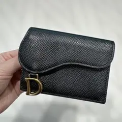 Dior サドルロータス ウォレット ブラック