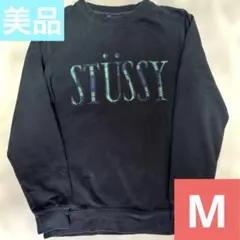 STÜSSY ブラック 裏起毛スウェット M