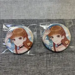 カラフルピーチ/えと/缶バッジ/ひらかたパーク/からぴち夏休み/2点