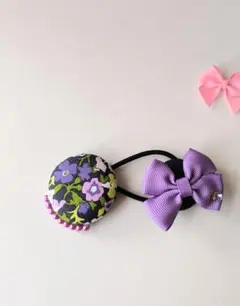 【リバティ】ヘアゴム　ラインストーン