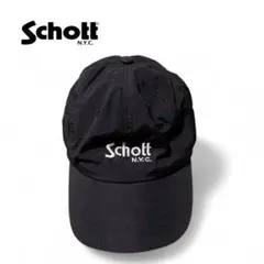 Schott NYC ロゴ刺繍 ナイロン キャップ ブラック 黒のサムネイル