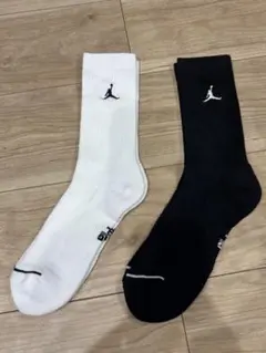 新品】ジョーダン バスケットボール ソックス 25-28cm 2足セット 白黒