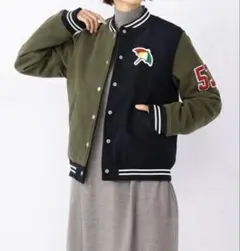 アーノルドパーマー 傘ワッペン 配色 メルトン 中綿 スタジャン ジャケット