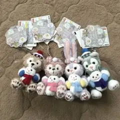 ウィンターホリデー　ぬいぐるみストラップ　ダッフィー アンドフレンズ