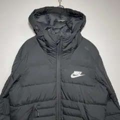 NIKE ナイキ　ダウンジャケット　サイズM フーディー　プリントロゴ　古着