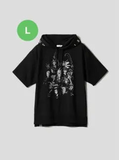 キングダムハーツ　XIII機関 ビッグシルエット半袖パーカー　Lサイズのサムネイル