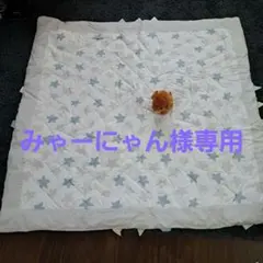 【みゃーにゃん様専用】コットン製ブルー敷きパッド 110cm