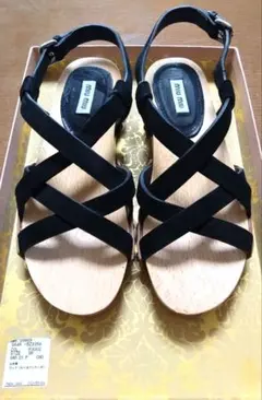 miu miu サンダル 黒 サイズ36（23センチ）