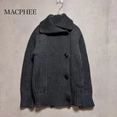 MACPHEE マカフィー ウール100% ニットジャケット 厚手 カーディガン