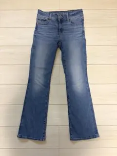 ★美脚デニム★アメリカンイーグル　フレア　ストレッチ ブーツカット　S Mのサムネイル