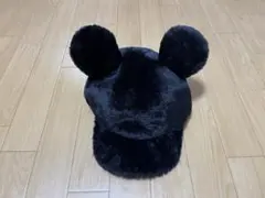 ミッキー耳付きキャップ 58cm 黒