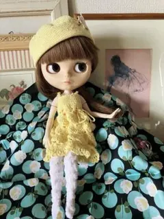 花うさぎ＊くまちゃん帽子とお洋服セット ミディブライス - メルカリ