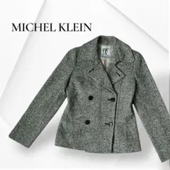 ミッシェルクラン ツイードジャケット ウール ダブルボタン 上品 フォーマル M