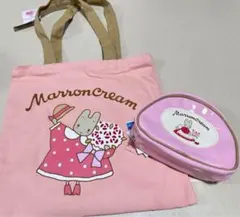 マロンクリーム　トートバッグ　ポーチ　しまむら