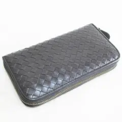 ボッテガヴェネタ イントレ ラウンドファスナー長財布 ダークブラウン