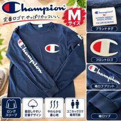 チャンピオン　Champion 長袖 カットソー ネイビー　Mサイズ