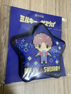 銀河特急 ミルキー⭐︎サブウェイ 星形ドット アート缶バッチ プライズ カート