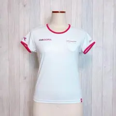 【DIADORA】半袖 プリントトップス スポーツウェア バイカラー ポケットのサムネイル