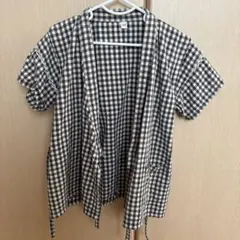 無印良品　キッズ　甚平　ギンガムチェック　110