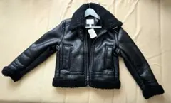 ブラックレザージャケット ショート丈