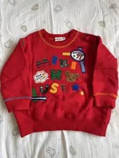 MIKI HOUSE クマの赤いトレーナー80センチ