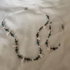 海外ハンドメイド品、亀とビーズのネックレスブレスレット