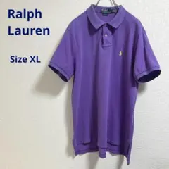 ね*ん様 ポロバイラルフローレン　半袖ポロシャツ　すみれ色　メンズXL カスタム