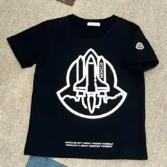 モンクレール［子供服］Tシャツ　ワッペン　デカロゴ　ブラック　130cm