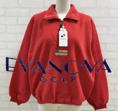 ★新品★ EVANOVA ミズノ ゴルフ レディース ハーフジップ フリース 赤のサムネイル