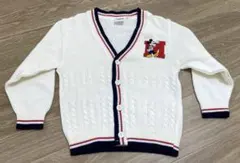 ヴィンテージ　ディズニーストア　ミッキーマウス　刺繍 ニットカーディガン