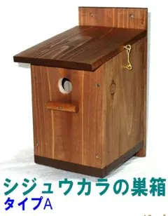 木製　巣箱 シジュウカラの巣箱・野鳥の巣箱 雨に強い撥水塗装タイプA195 - メルカリ