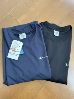 Champion Tシャツ 2枚セット ネイビー Mサイズ、ブラックLL