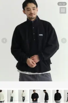 CAMP 7 ブラック フリースジャケット XL