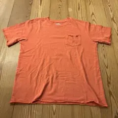coen ポケット付き Tシャツ オレンジ Mサイズのサムネイル