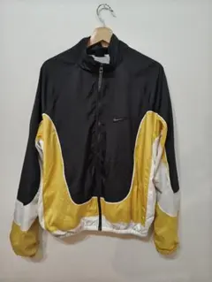 ナイキ 90s〜00s ナイロンジャケット 切替 イエロー×ブラック Mサイズ