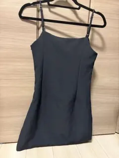 グレー ビスチェ ワンピース 春服