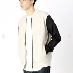 COMMECAISM 裏毛 ジャージーブルゾン （ネイビー）