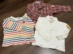 ミキハウスロンT&シャツ3枚セット　80&90
