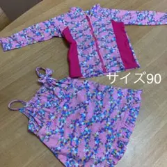 エフオーキッズ　ピンクの可愛い水着セット　90超美品