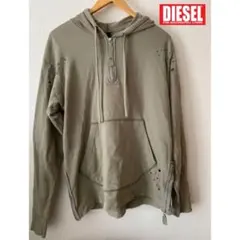 DIESEL ダメージ仕様サイドジップ付きパーカー