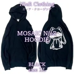【NieR Clothing】 モザイクニーア フーディー BK XLサイズ