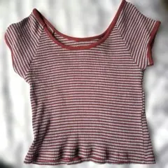 earth music&ecology ボーダー 半袖 Tシャツ S 赤 青