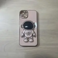 iPhone13用ケース 宇宙飛行士デザイン ピンク